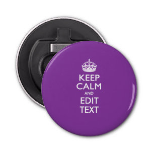 De gepersonaliseerde KEEP CALM en geeft Kleurrijke Button Flesopener