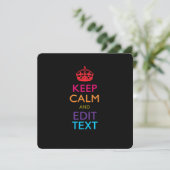 De gepersonaliseerde KEEP CALM en geeft Multicolor (Staand voorkant)
