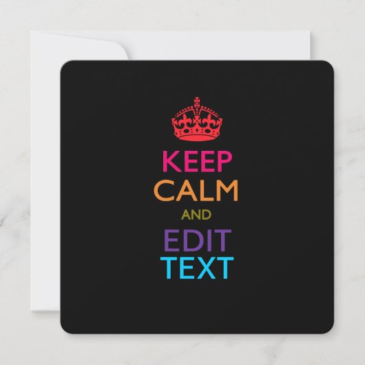 De gepersonaliseerde KEEP CALM en geeft Multicolor (Voorkant)