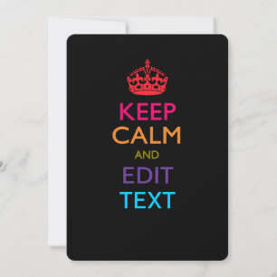 De gepersonaliseerde KEEP CALM en geeft Multicolor