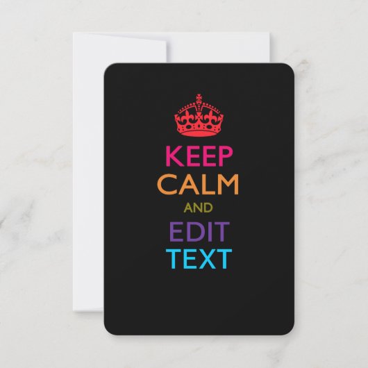 De gepersonaliseerde KEEP CALM en geeft Multicolor (Voorkant)
