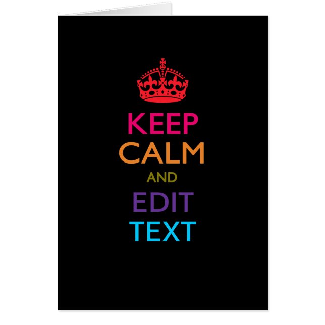 De gepersonaliseerde KEEP CALM en geeft Multicolor (Voorkant)