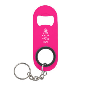 De gepersonaliseerde KEEP CALM en geeft Tekst op F Sleutelhanger Flessenopener