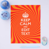 De gepersonaliseerde KEEP CALM en hebben de Oranje Flyer (Enkel)