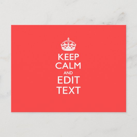 De gepersonaliseerde KEEP CALM en hebben jouw teks Briefkaart (Voorkant)