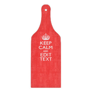 De gepersonaliseerde KEEP CALM en hebben jouw teks Snijplank