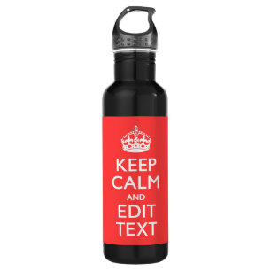 De gepersonaliseerde KEEP CALM en hebben jouw teks Waterfles