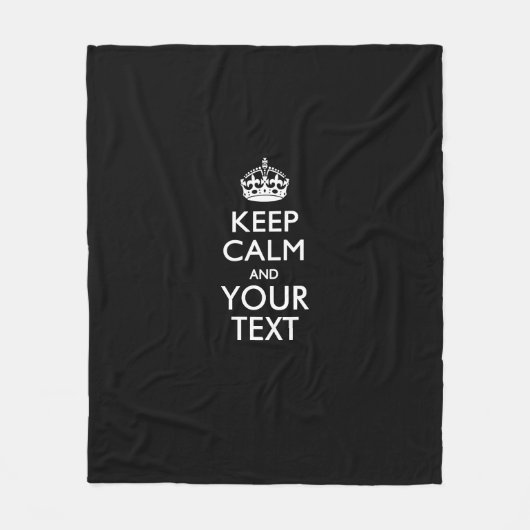 De gepersonaliseerde KEEP CALM en Uw Creatieve Tek Fleece Deken (Voorkant)