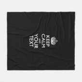 De gepersonaliseerde KEEP CALM en Uw Creatieve Tek Fleece Deken (Voorkant (Horizontaal))