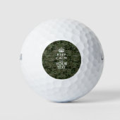 De gepersonaliseerde KEEP CALM en Uw Creatieve Tek Golfballen (Voorkant)