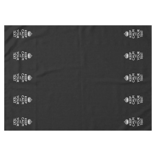 De gepersonaliseerde KEEP CALM en Uw Creatieve Tek Tafelkleed (Voorkant (Horizontaal))