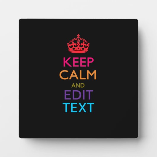 De gepersonaliseerde KEEP CALM heeft Jouw tekst Mu Fotoplaat (Voorkant)