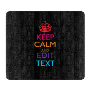 De gepersonaliseerde KEEP CALM heeft Jouw tekst Mu Snijplank
