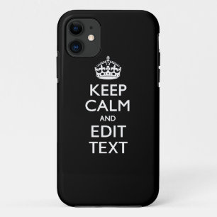De gepersonaliseerde KEEP CALM heeft Jouw tekst op iPhone 11 Hoesje
