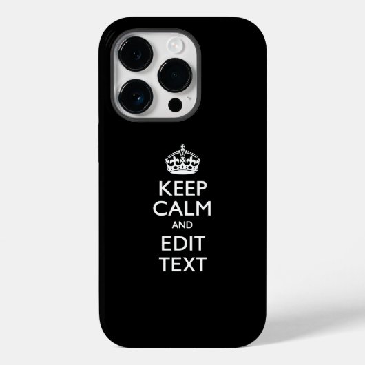 De gepersonaliseerde KEEP CALM heeft Jouw tekst op Case-Mate iPhone Case (Achterkant)