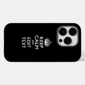 De gepersonaliseerde KEEP CALM heeft Jouw tekst op Case-Mate iPhone Case (Achterkant (horizontaal))