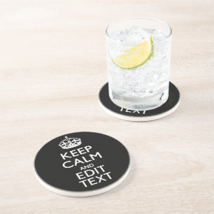 De gepersonaliseerde KEEP CALM heeft Jouw tekst op Zandsteen Onderzetter
