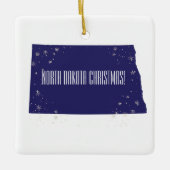 De gepersonaliseerde Kerstmis van North Dakota Keramisch Ornament (Voorkant)