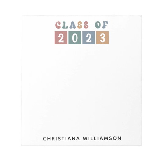 De gepersonaliseerde Klasse van de Retro van het A Notitieblok (Voorkant)