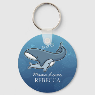 De gepersonaliseerde Kute Baby Whale van de Mam, v Sleutelhanger