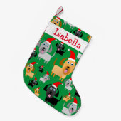 De gepersonaliseerde Leuke Honden van de Pret in Kleine Kerstsok (Voorkant (Hangend))