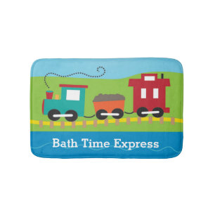 De gepersonaliseerde Leuke Trein van Choo Choo Badmat