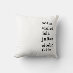 De gepersonaliseerde Naam van de Familie past met Kussen
