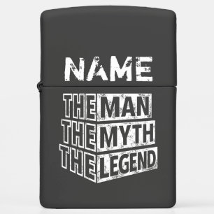 De gepersonaliseerde naam van het Man de mythe de