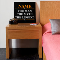 De gepersonaliseerde naam van het Man de mythe de