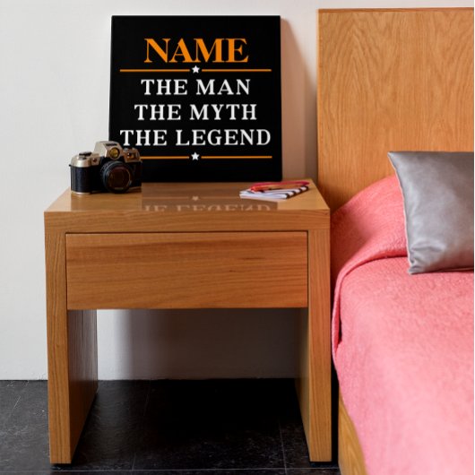 De gepersonaliseerde naam van het Man de mythe de  Canvas Afdruk