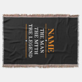 De gepersonaliseerde naam van het Man de mythe de  Deken (Voorkant)