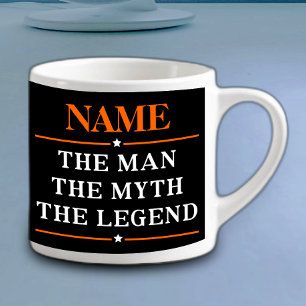De gepersonaliseerde naam van het Man de mythe de  Espresso Kop