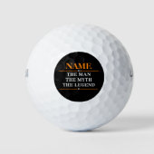 De gepersonaliseerde naam van het Man de mythe de  Golfballen (Voorkant)