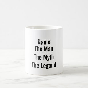 De gepersonaliseerde naam van het Man de mythe de Koffiemok