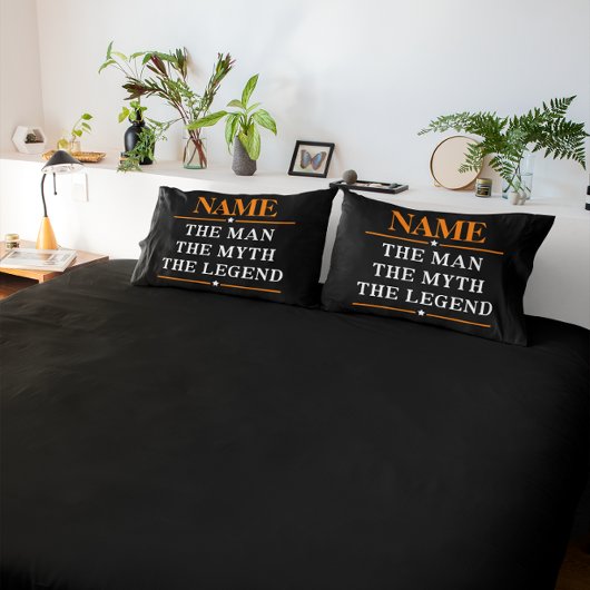 De gepersonaliseerde naam van het Man de mythe de Kussensloop