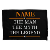De gepersonaliseerde naam van het Man de mythe de Kussensloop (Voorkant)