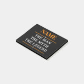 De gepersonaliseerde naam van het Man de mythe de Post-it® Notes (Schuin)