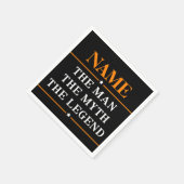 De gepersonaliseerde naam van het Man de mythe de Servetten (Hoek)