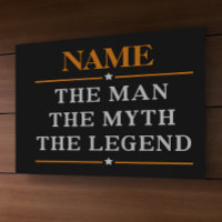 De gepersonaliseerde naam van het Man de mythe de