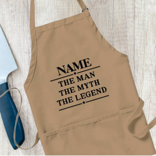 De gepersonaliseerde naam van het Man de mythe de Standaard Schort