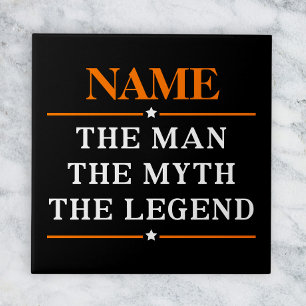 De gepersonaliseerde naam van het Man de mythe de Tegeltje