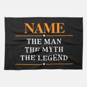 De gepersonaliseerde naam van het Man de mythe de Theedoek