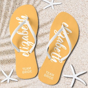 De gepersonaliseerde Oranje Bride van het Team en Teenslippers