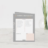 De gepersonaliseerde Organisator van de Weddenscha Kaart (Achterkant)