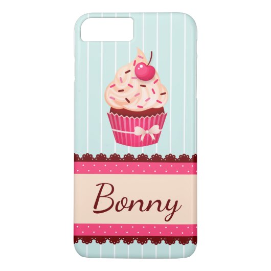 De gepersonaliseerde Roze Blauwe Achtergrond van Case-Mate iPhone Case (Achterkant)
