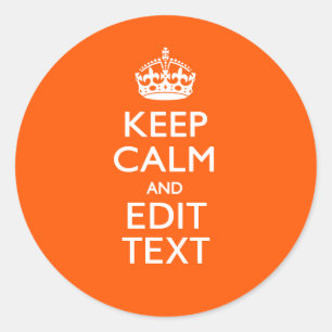 De gepersonaliseerde Sinaasappel van de Jouw tekst Ronde Sticker