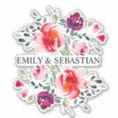 De gepersonaliseerde Sticker van de Bloemen van de (Voorkant)