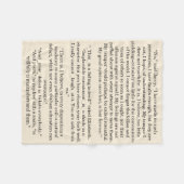 De gepersonaliseerde Tekst van het Citaat van het  Fleece Deken (Voorkant (Horizontaal))