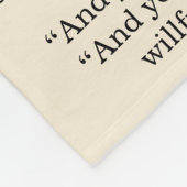 De gepersonaliseerde Tekst van het Citaat van het  Fleece Deken (Hoek)