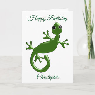 De gepersonaliseerde Verjaardag van de Gekko Kaart